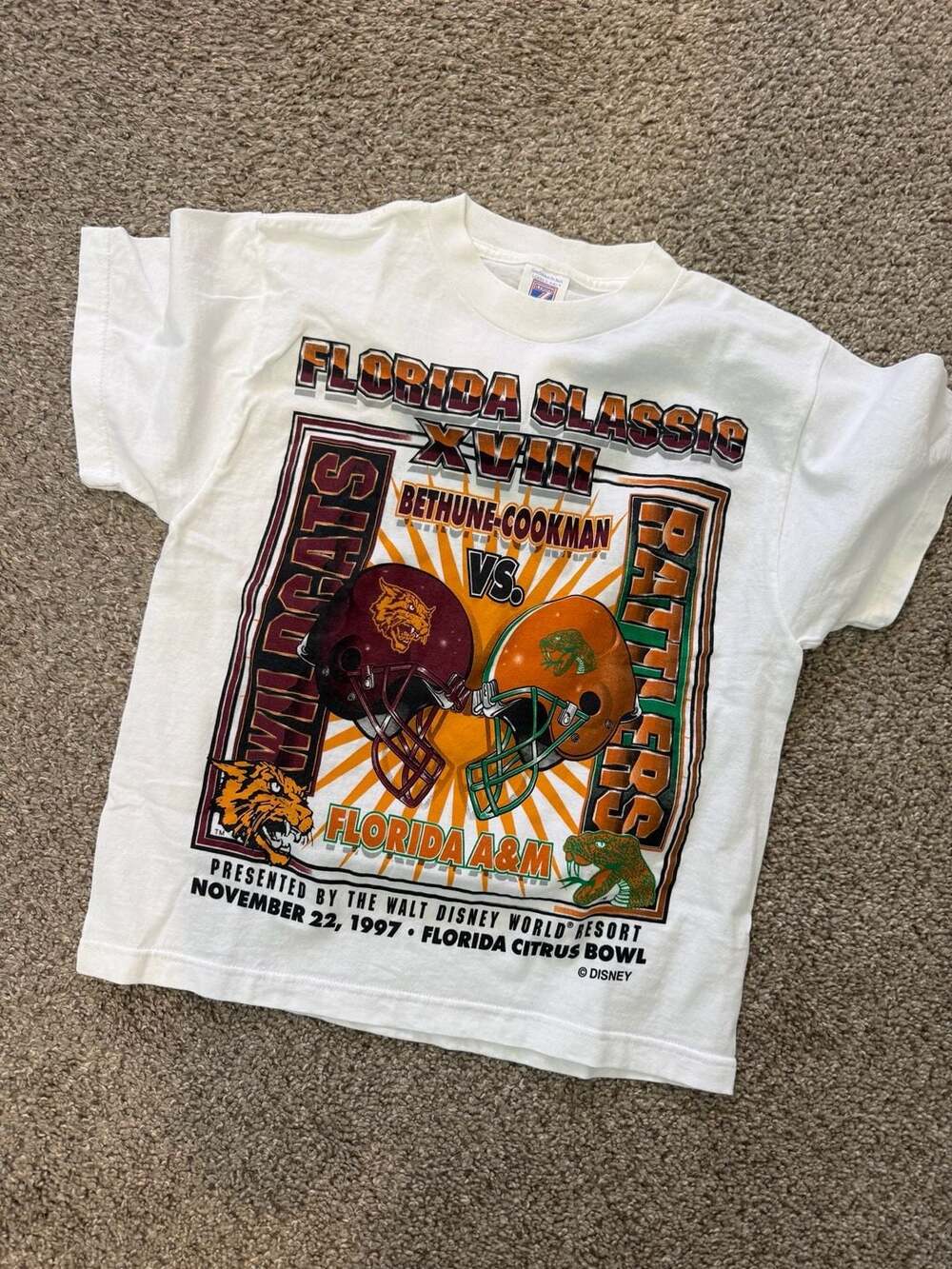 YOUTH 10-12 Vintage Logo 7 Florida Classic XVIII Bethune-Cookman vs Florida A&M